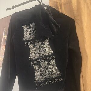 Juicy Couture sweater hoodie Black Velour